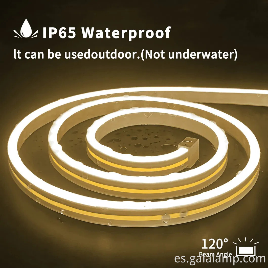 Luces de tiras de neón de silicona flexibles IP67 coloridas para la decoración del hogar y el jardín